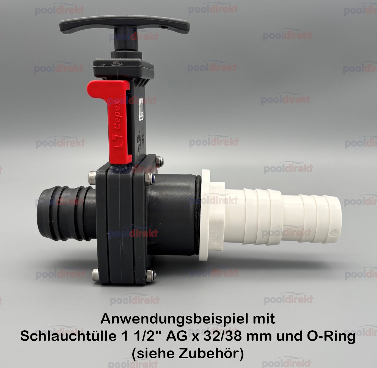 Absperrschieber IG 1 1/2" - Tülle NW38