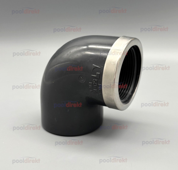 Winkel 90 Grad DA50x1 1/2" IG verstärkt