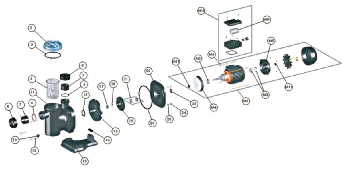 Vorfilterdeckel Für SPS 50 Umwälzpumpe - Transparentes Ersatzteil