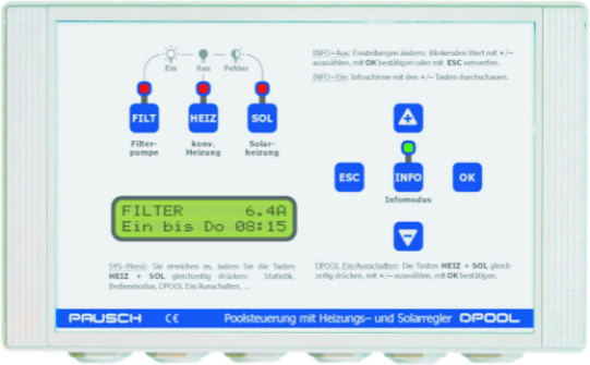 DPOOL Filtersteuerung mit Heizungs- und Solarsteuerung
