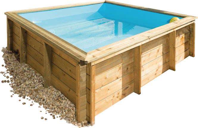 Holzpool Junior 2 x 2 m Komplettset Junior FamilyPools Holzpool
