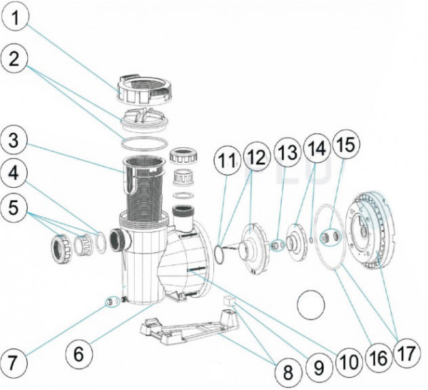 Pumpenfuß (1,10 - 2,05 kW)