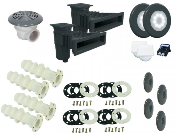 Einbauteile-Set Astral Slim 8x4 anthrazit