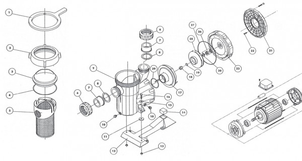 Schraube für Pumpenfuß M 8 x 30