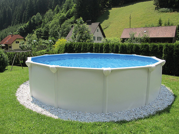 Stahlwandbecken-Set SUPREME 5,5 m Rund